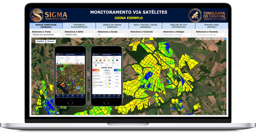 Tomografia do Canavial - Via Satélites